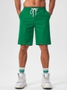 Short de Base Décontracté en Couleur Unie M Vert jungle
