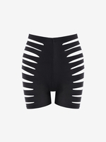 Short de Cycliste Déchiré Découpé en Echelle S Noir
