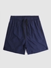 Short de Plage à Carreaux Fente Latérale avec Poche Zippée M Bleu profond