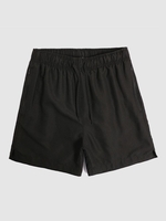 Short de Plage à Carreaux Fente Latérale avec Poche Zippée M Noir