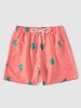 Short de Plage à Imprimé Ancre et Cactus avec Poche à Cordon M Orange