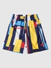 Short de Plage à Imprimé Graphique avec Poche à Cordon L Jaune de ma s