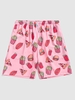 Short de Plage à Imprimé Hamburger avec Poches à Cordon Xl Rose