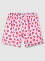 Short de Plage à Imprimé Melon avec Poches et Cordon de Serrage L Rose clair