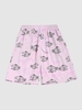 Short de Plage à Imprimé Poisson Dessin Animé à Cordon Xl Rose clair