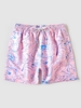 Short de Plage à Imprimé Vortex à Cordon S Rose clair