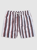 Short de Plage à Rayure Verticale à Cordon avec Poches Xl Blanc de soie