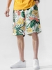 Short de Plage Décontracté à Imprimé Fleuri à Cordon Xl