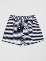 Short de Plage Décontracté Rayé à Cordon L Bleu profond