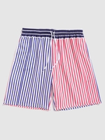 Short de Plage Décontracté Rayé Vertical à Cordon Xl Multi a