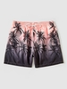 Short de Plage Motif de Cocotier en Couleur Ombrée L Multi b