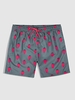 Short de Plage Motif de Fraise à Cordon M Gris