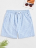 Short de Plage Rayé à Cordon avec Poche M Bleu de ciel