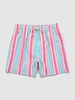 Short de Plage Rayé à Cordon avec Poche Xl Rose
