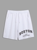Short de Poche à Cordon à Imprimé Lettre BOSTON S Blanc