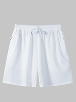 Short de Séchage Rapide avec Poche Zippée Design L Blanc