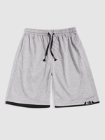 Short de Sport à Imprimé Lettre à Double Ourlet Xl Gris clair