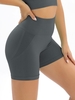 Short de Sport à Taille Haute M Gris