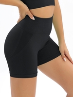Short de Sport à Taille Haute S Noir
