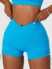 Short de Sport Cintré à Côté à Bande Large M Bleu