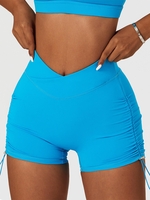 Short de Sport Cintré à Côté à Bande Large M Bleu