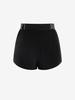 Short de Sport Superposé à Imprimé Lettre S Noir