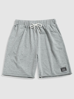 Short de Survêtement Applique Détaillé à Cordon Xl Gris clair