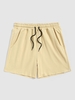 Short de Survêtement en Couleur Unie à Cordon M Jaune clair