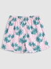 Short de Vacances de Plage Rayé Cocotier Xl Rose