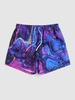 Short de Vacances Imprimé à Cordon 2xl Pourpre
