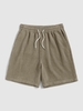 Short en Couleur Unie à Cordon Xl Café