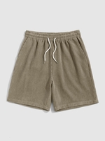 Short en Couleur Unie à Cordon Xl Café