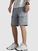 Short Lettre avec Poche Jointive M Gris clair