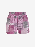 Short Matelassé à Imprimé Echarpe Jointif avec Poche Style Bohémien S Rose clair