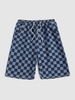 Short Motif de Carreaux à Cordon en Denim 2xl Bleu profond