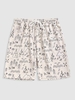 Short Motif Géométrique à Cordon L Blanc chaud