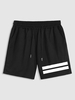 Short Rayé à Cordon S Noir