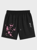 Short Style Simple à Imprimé Sakura à Cordon Xl Noir