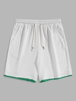 Short Texturé en Couleur Jointive M Blanc