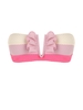Soutien-gorge à Pois à Volants Encoche en V M Rose clair