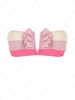 Soutien-gorge à Pois à Volants Encoche en V S Rose clair
