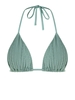 Soutien-gorge de Bikini Triangulaire Texturé à Col Halter L Bleu clair