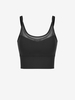 Soutien-Gorge de Sport à Croisés Au Dos avec Empiècements en Maille M Noir