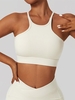 Soutien-gorge de Sport à Séchage Rapide sans Dos en Couleur Unie M Blanc