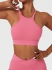 Soutien-gorge de Sport à Séchage Rapide sans Dos en Couleur Unie M Rose léger