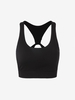 Soutien-gorge de Sport Découpé Croisé Au Dos en Couleur Unie Xl Noir