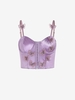 Soutien-gorge en Dentelle à Applique Papillon M Pourpre