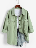 Surchemise avec Poche à Goutte Epaule M Vert