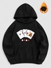 Sweat à Capuche à Motif Carte Doublé en Molleton 2xl Noir