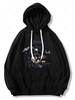 Sweat à Capuche Astronaute Motif Inscription Earth et Bananes Style Graphique 2xl Noir